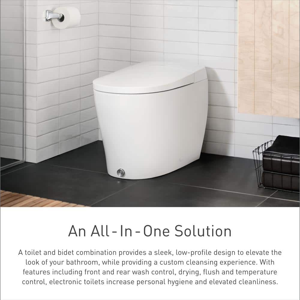 MOEN 2-Series Elongated Bidet Toilet in White - Advanced Cleansing & Stylish Design