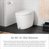 MOEN 2-Series Elongated Bidet Toilet in White - Advanced Cleansing & Stylish Design