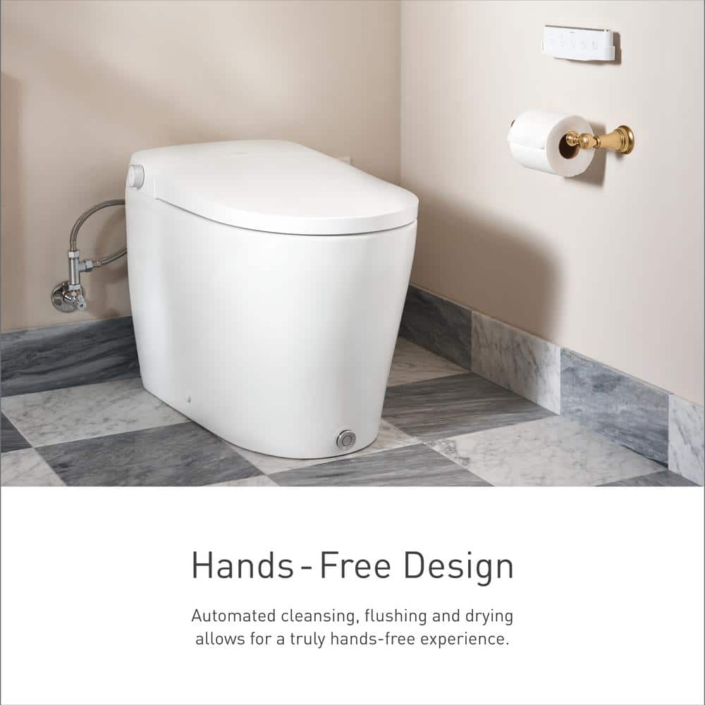 MOEN 2-Series Elongated Bidet Toilet in White - Advanced Cleansing & Stylish Design