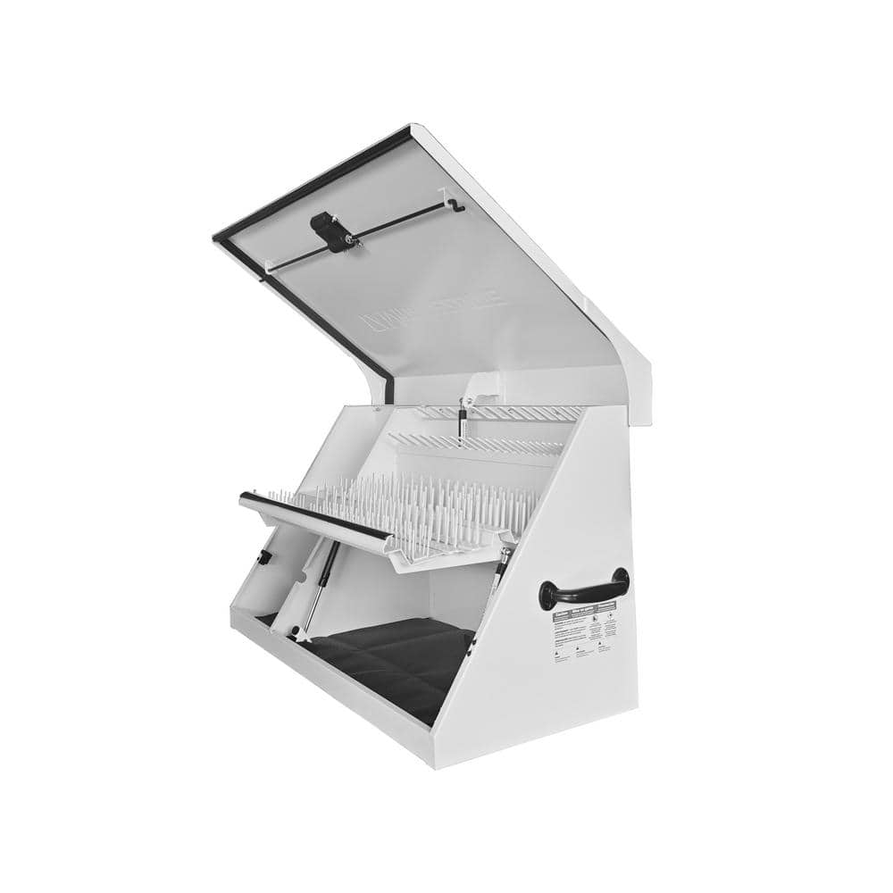 Montezuma 36 in. W x 17 in. D Portable Triangle White Powder Coat Top Tool Chest for Sockets, Wrenches and Screwdrivers