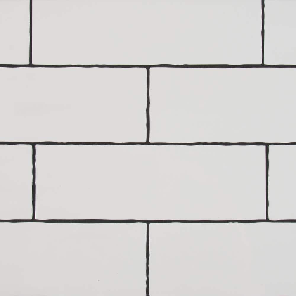 MSI White Crafted 3 in. x 12 in. Glossy Ceramic White Subway Tile (13 sq. ft. / Case)