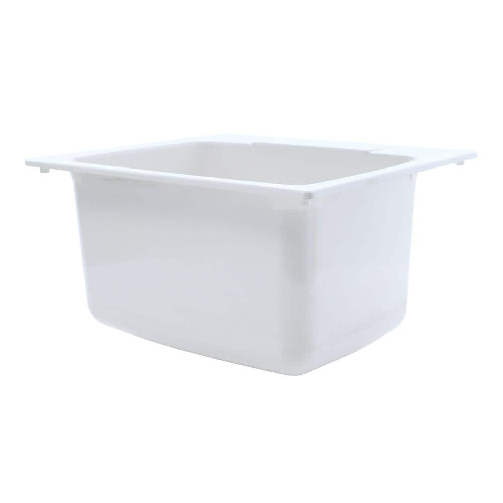MUSTEE 22" x 25" Molded Fiberglass Drop-In Utility Sink in White