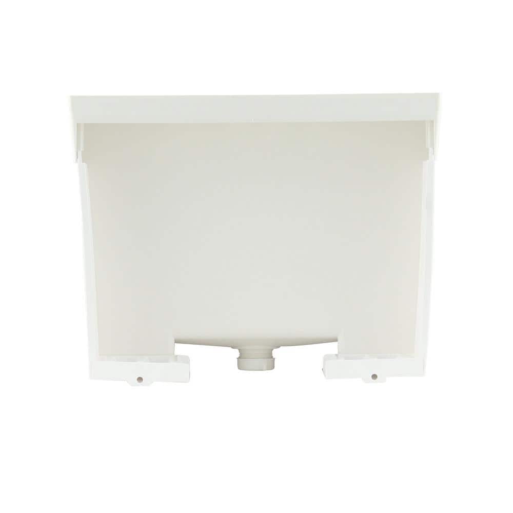 MUSTEE Utilatub 20x24 Structural Thermoplastic Wall-Mount Utility Tub, White