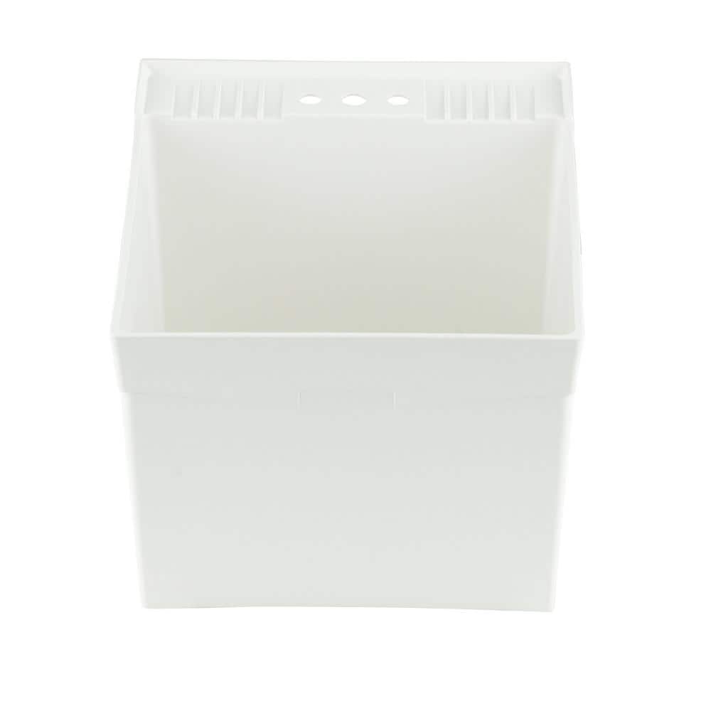 MUSTEE Utilatub 20x24 Structural Thermoplastic Wall-Mount Utility Tub, White