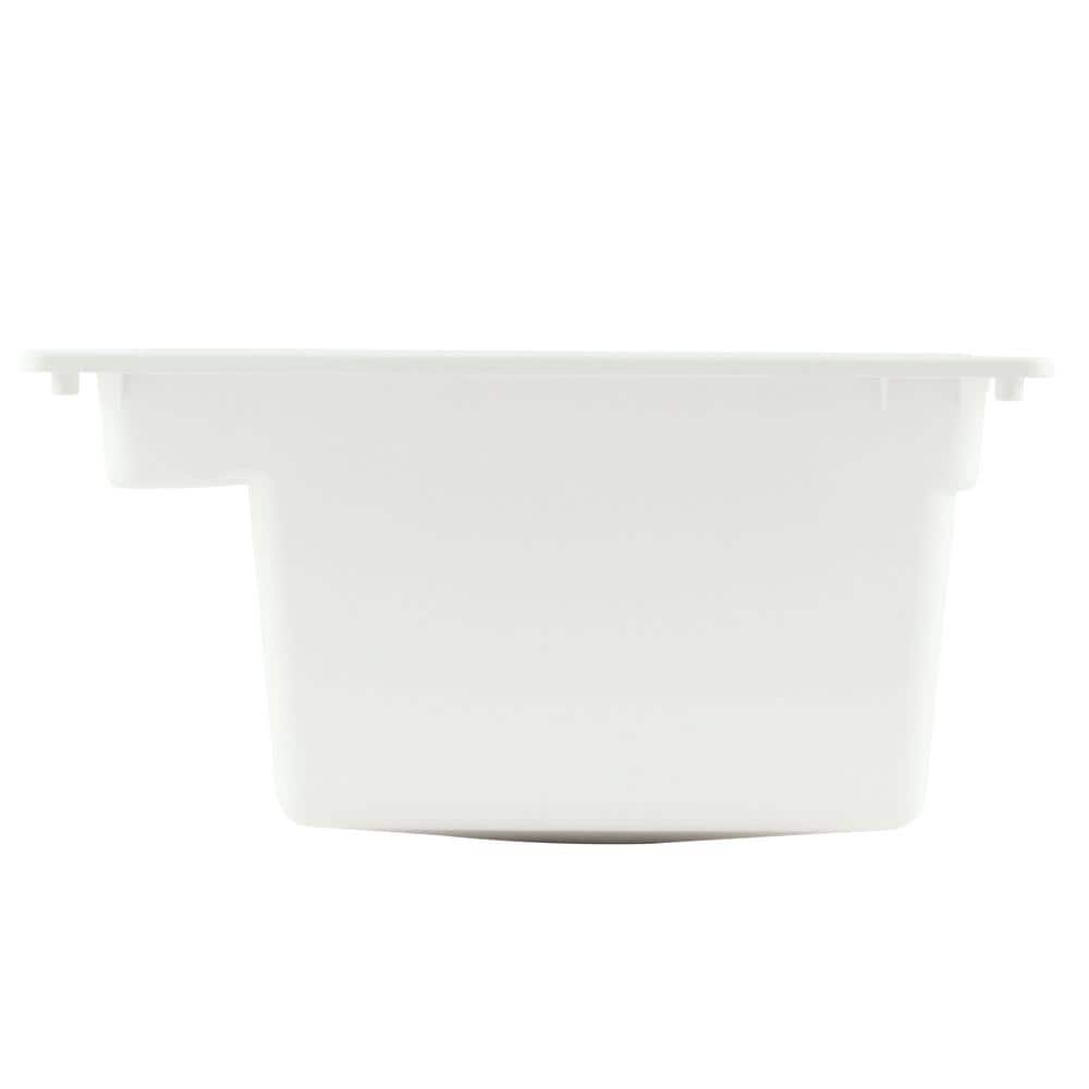 MUSTEE Vector 22 x 25 Inch Fiberglass Self-Rimming Utility Sink in White
