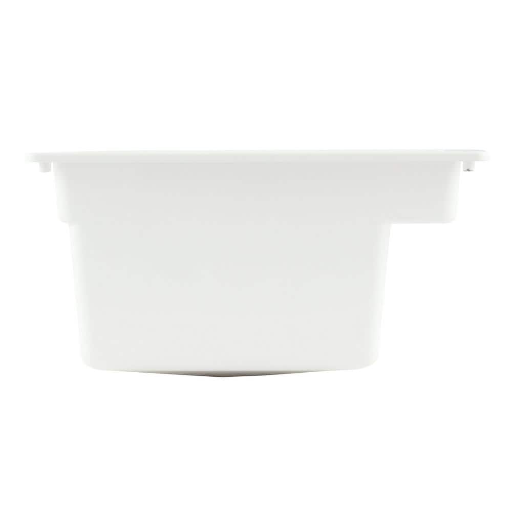 MUSTEE Vector 22 x 25 Inch Fiberglass Self-Rimming Utility Sink in White