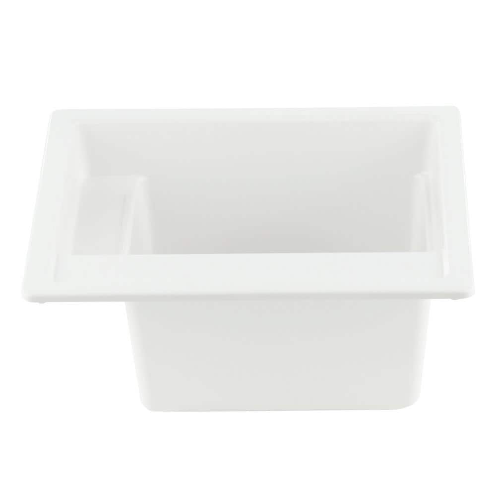 MUSTEE Vector 22 x 25 Inch Fiberglass Self-Rimming Utility Sink in White