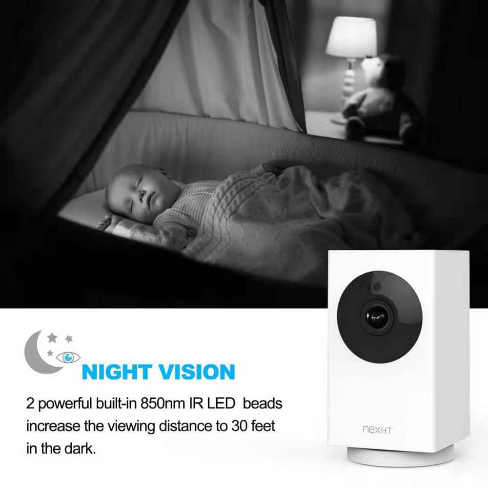NexHT Smart WiFi 1080p Wireless Security Camera with Night Vision, 2-Way Audio, Cloud Storage, Auto Track Pan/Tilt/Zoom