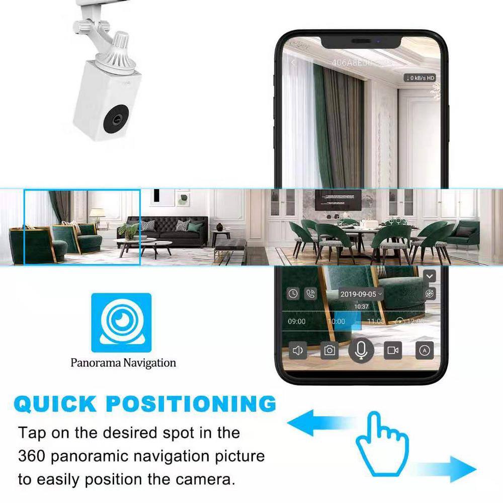 NexHT WiFi 1080p Wireless Security Camera with Night Vision, 2-Way Audio, Cloud Storage, Auto Track Pan/Tilt/Zoom (4-Pack)