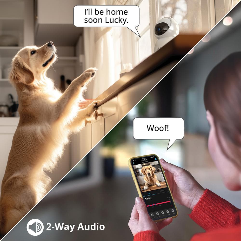 Night Owl 3MP HD+ Plug-In Indoor Wireless Pan and Tilt Security Camera