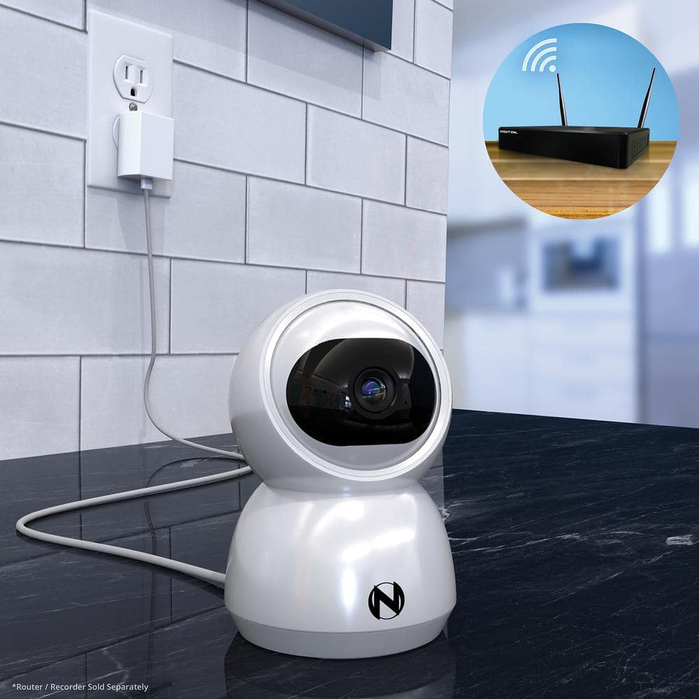 Night Owl 3MP HD+ Plug-In Indoor Wireless Pan and Tilt Security Camera