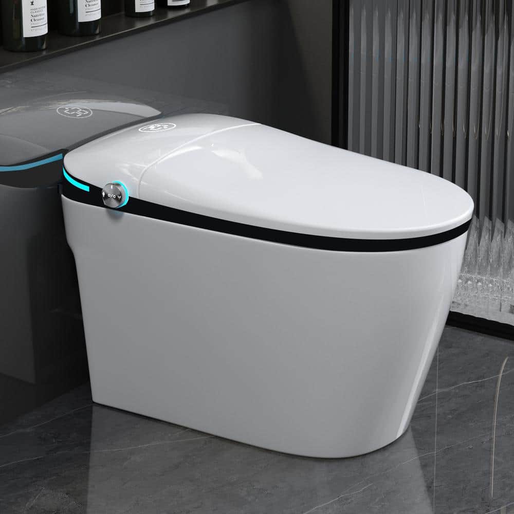 Nivencai Smart Elongated Bidet Toilet 1.28 GPF - Heated & Self-Cleaning