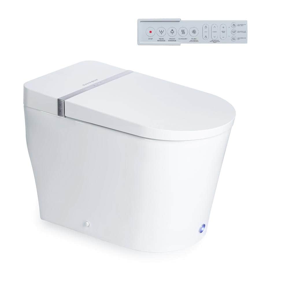 Casta Diva Elongated Electric Smart Bidet Toilet 1.28GPF with Heated Seat and Foot Sensor
