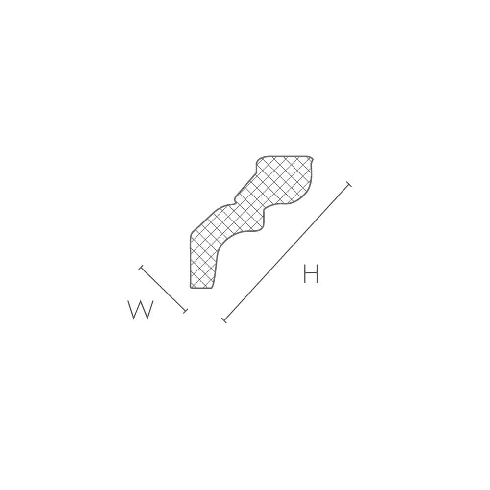 Nomastyl 1 in. x 2-1/2 in. x 78-3/4 in. Polystyrene Crown Moulding