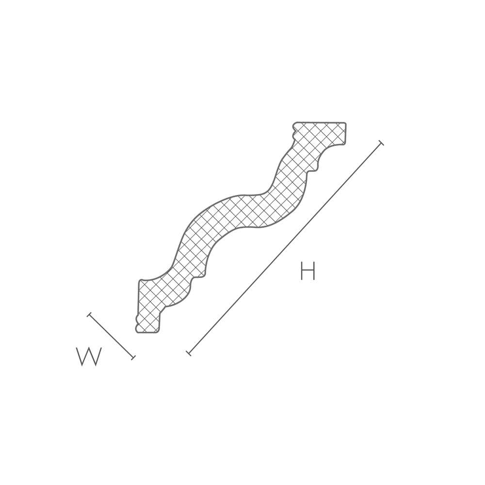 Nomastyl 1-1/4 in. x 4-3/4 in. x 78-3/4 in. Polystyrene Crown Moulding