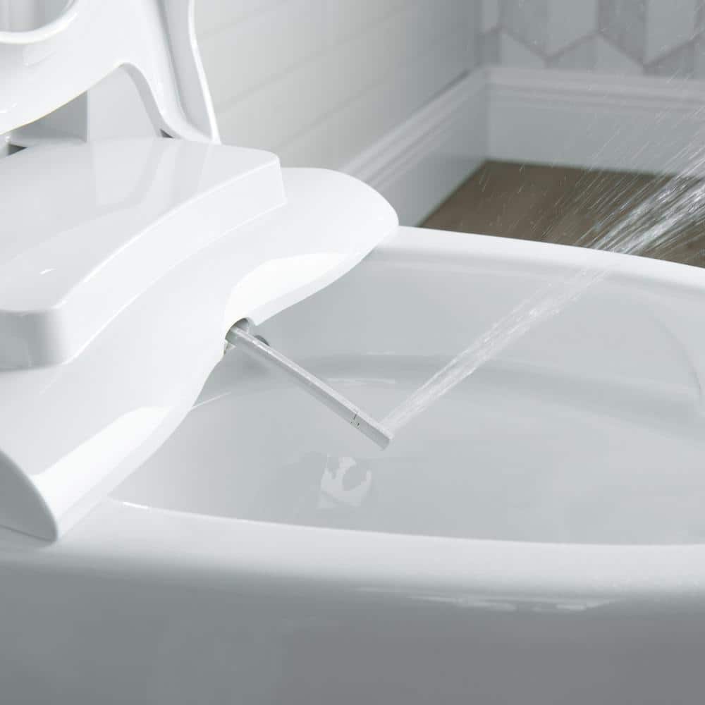 Casta Diva Elongated Bidet Toilet Combo Dual Flush in White