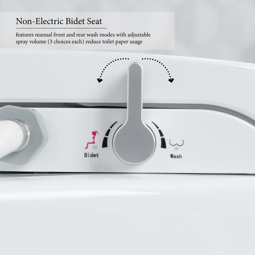 Casta Diva Elongated Bidet Toilet Combo Dual Flush in White