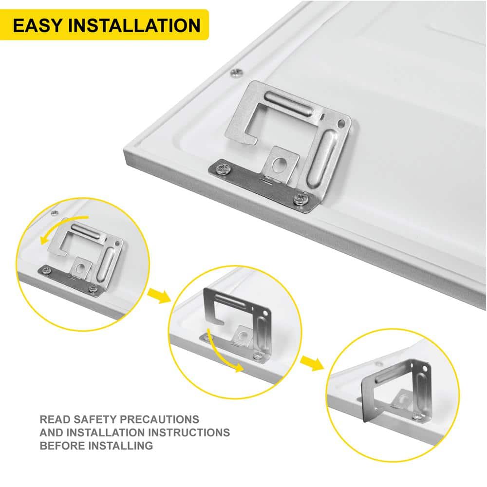 NuWatt 2 ft. x 2 ft. Integrated Backlit LED Panel Internal Driver Drop in Ceiling 4400 Lumen Dimmable 3500K 120-277V (4-Pack)