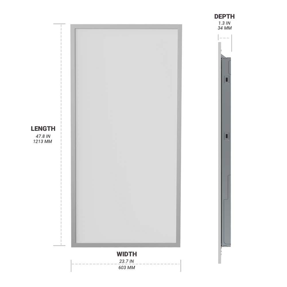 NuWatt 2 ft. x 4 ft. Drop Ceiling Backlit Integrated LED Panel 5CCT 30K-65K Color & Lumens Selectable Dimmable 120-277V (4-PK)