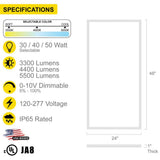NuWatt 2 ft. x 4 ft. Integrated Backlit LED Panel Internal Driver Drop in Ceiling 5500 Lumen Dimmable 4000K 120-277V (4-Pack)