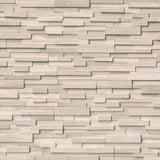 White Oak 3D Ledger Panel 6 in. x 24 in. Honed Marble Wall Tile (10 Cases / 60 sq. ft. Pallet)