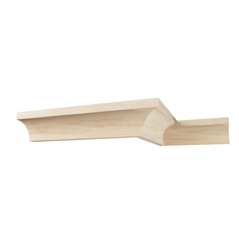 Ekena Millwork WM86 0.56 in. D x 1.63 in. W x 96 in. L Wood (White Oak) Crown Moulding