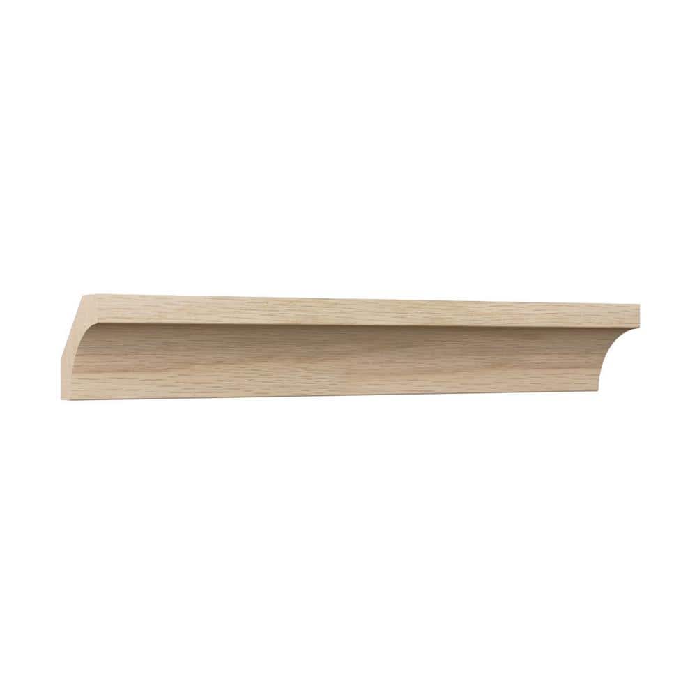 Ekena Millwork WM86 0.56 in. D x 1.63 in. W x 96 in. L Wood (White Oak) Crown Moulding