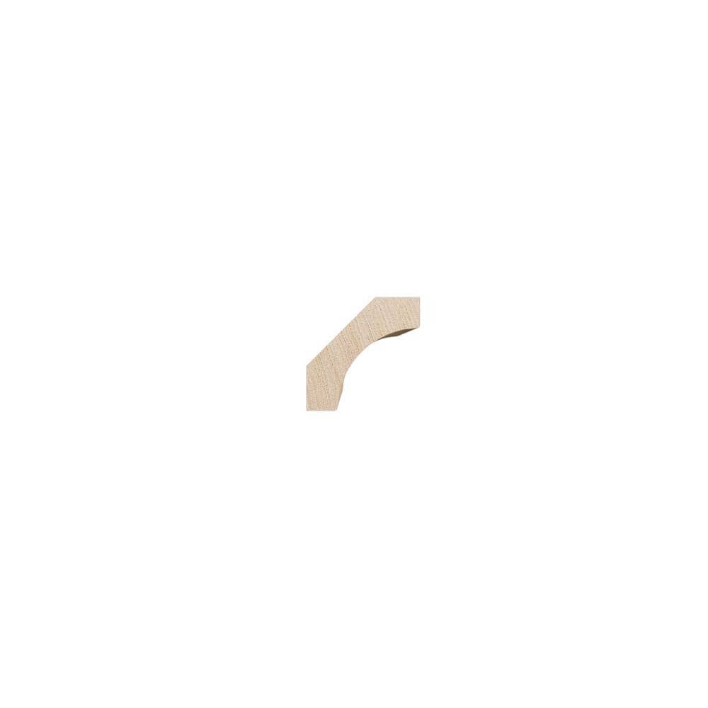 Ekena Millwork WM86 0.56 in. D x 1.63 in. W x 96 in. L Wood (White Oak) Crown Moulding