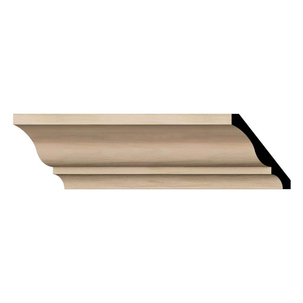 Ekena Millwork WM48 0.56 in. D x 4.25 in. W x 96 in. L Wood (White Oak) Crown Moulding