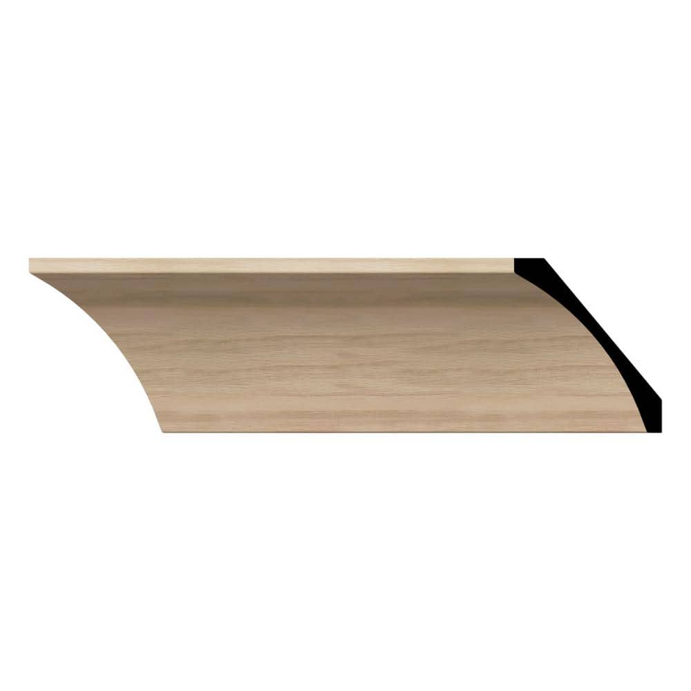 Ekena Millwork WM291 0.75 in. D x 5.25 in. W x 96 in. L Wood (White Oak) Crown Molding