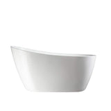Vanity Art Unbranded Limoges 55 in. Acrylic Flatbottom Bathtub in White/Oil Rubbed Bronze
