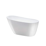 Vanity Art Bourges 55 in. Acrylic Flatbottom Bathtub in White/Oil Rubbed Bronze