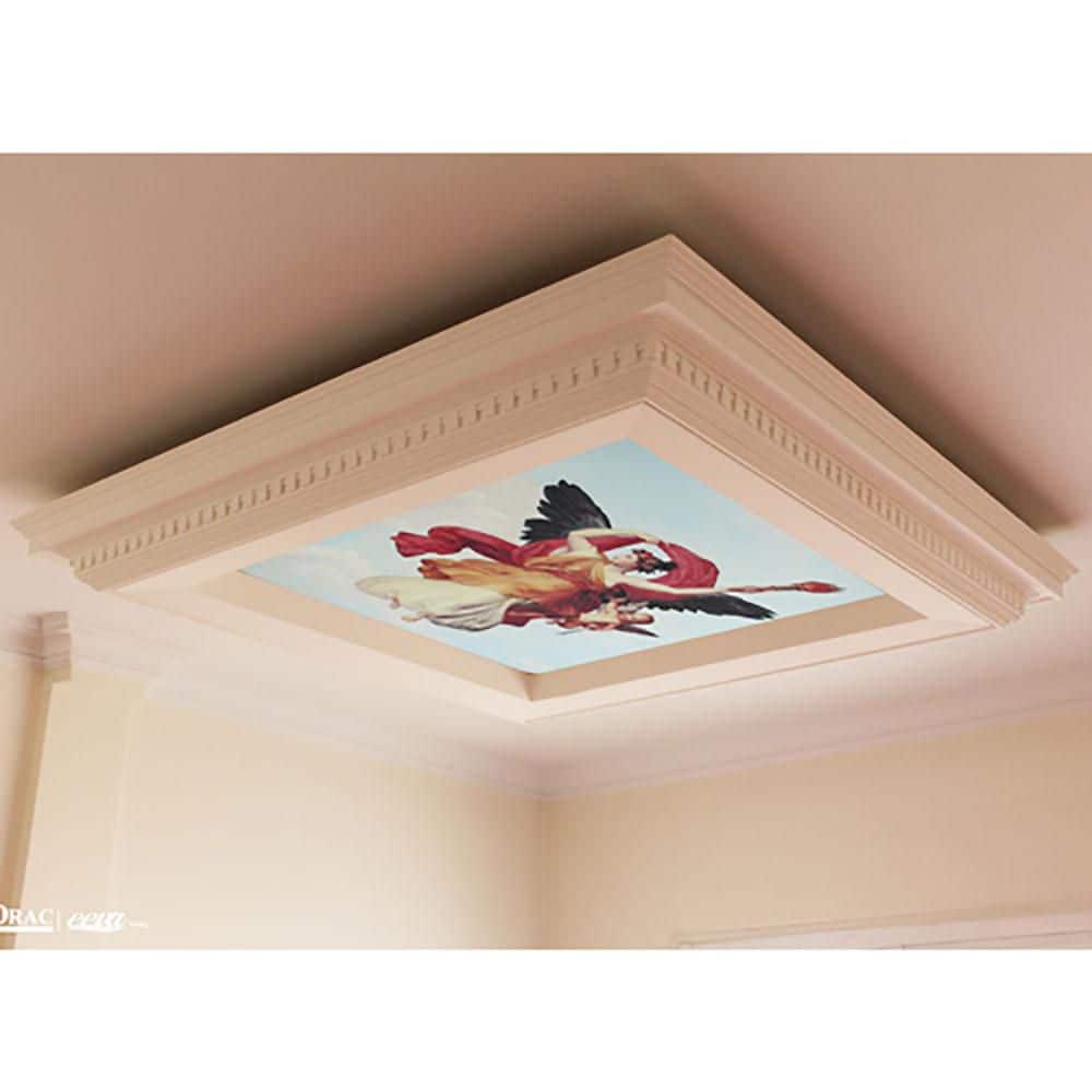 ORAC DECOR 4-3/8 in. x 4-5/8 in. x 78-3/4 in. Dentil Primed White High Density Polyurethane Crown Moulding