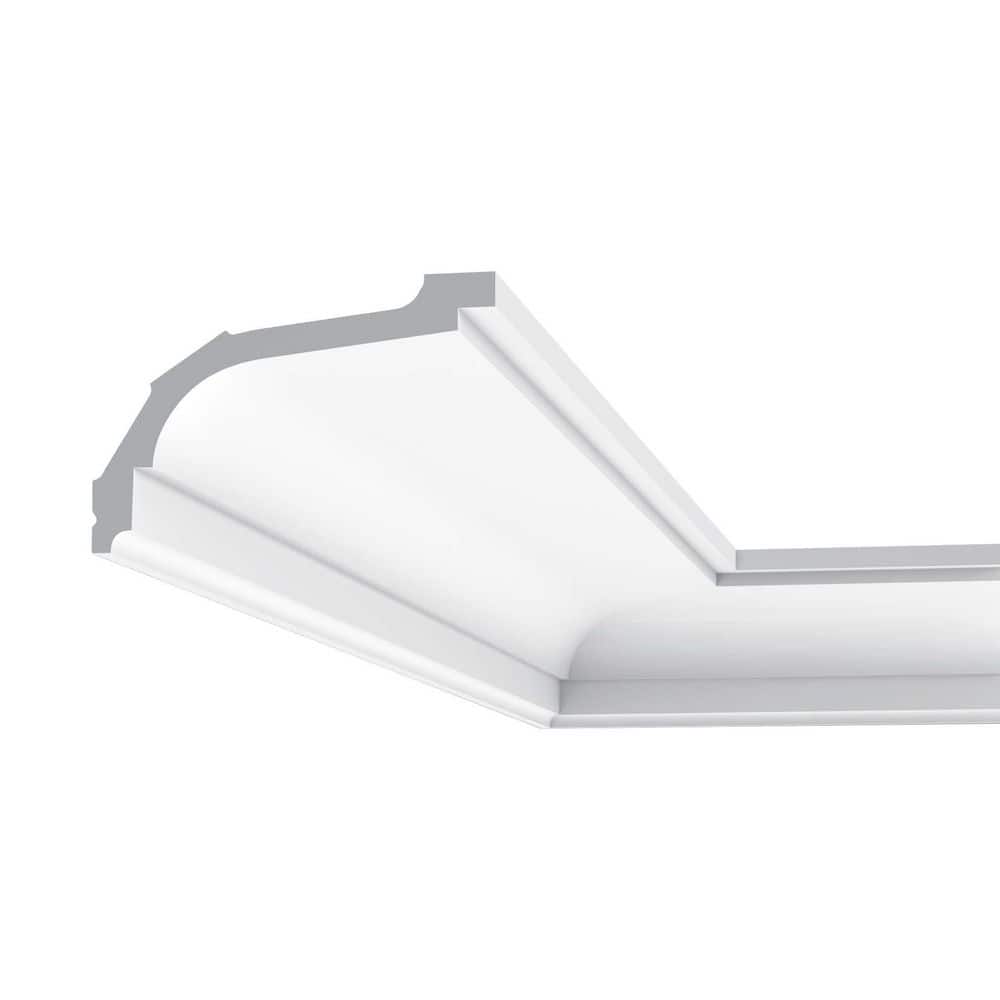 ORAC DECOR 4-5/8 in. x 3 in. x 78-3/4 in. Primed White Plain Polyurethane Crown Moulding (15-Pack)