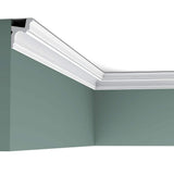 ORAC DECOR 1-5/8 in. x 2-1/8 in. x 78-3/4 in. Primed White Plain Polyurethane Crown Moulding (3-Pack)