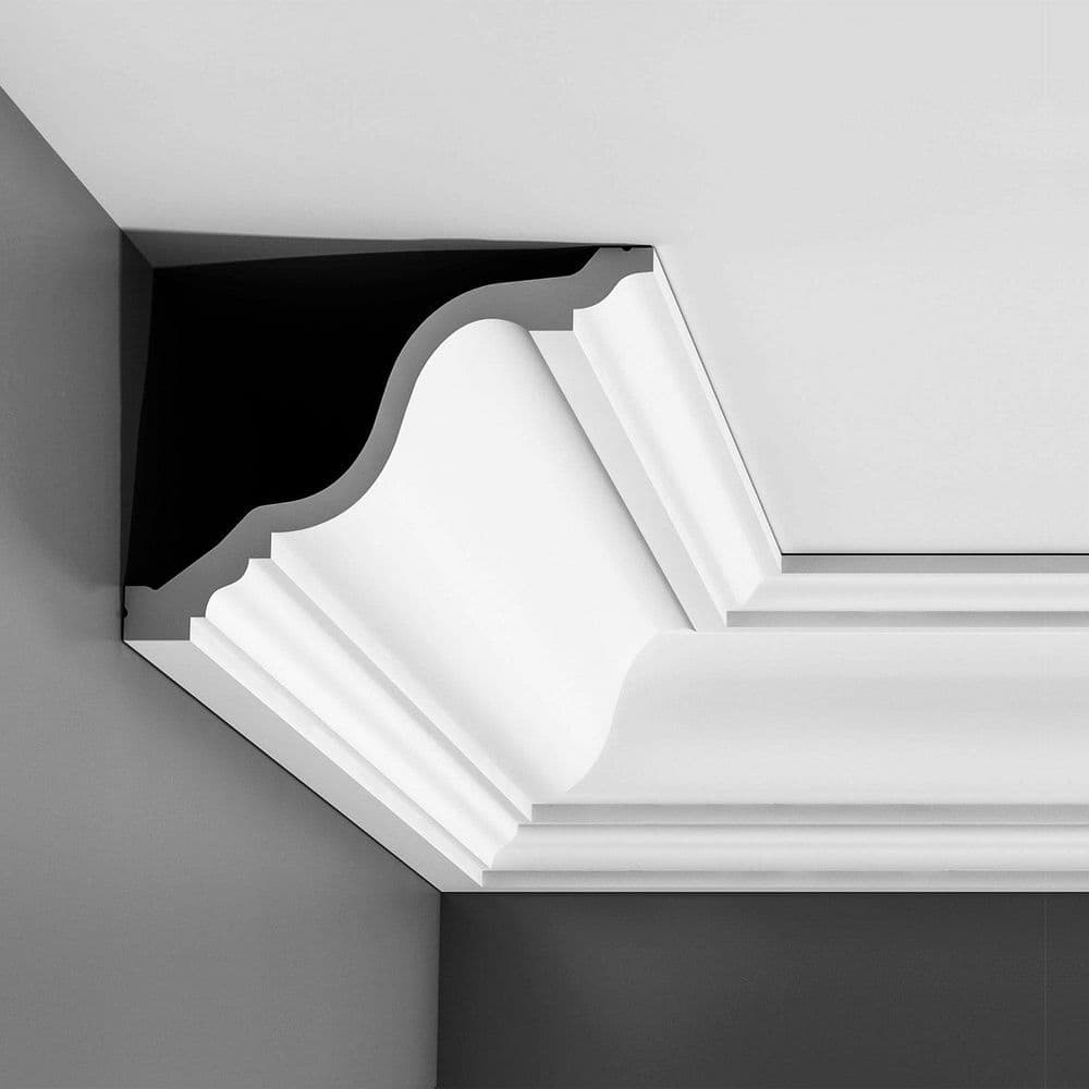 ORAC DECOR 7-3/4 in. x 5-7/8 in. x 78-3/4 in. Primed White Plain Polyurethane Crown Moulding