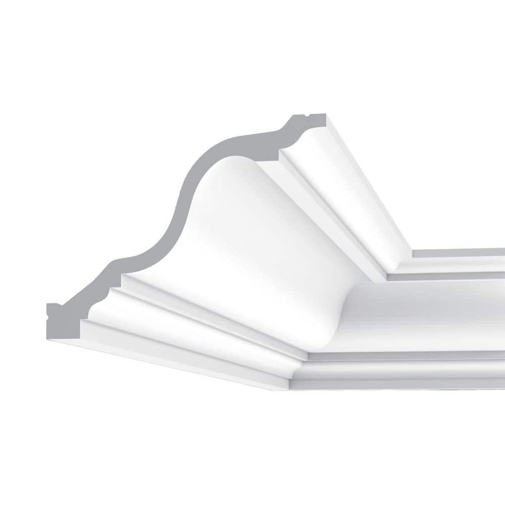 ORAC DECOR 7-3/4 in. x 5-7/8 in. x 78-3/4 in. Primed White Plain Polyurethane Crown Moulding