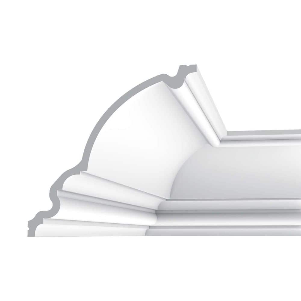 ORAC DECOR 10-1/2 in. x 10-5/8 in. x 78-3/4 in. Primed White Plain Polyurethane Crown Moulding