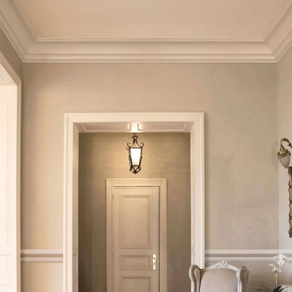 ORAC DECOR 10-1/2 in. x 10-5/8 in. x 78-3/4 in. Primed White Plain Polyurethane Crown Moulding