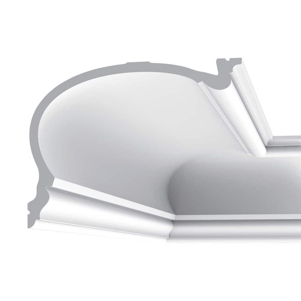 ORAC DECOR 9-7/8 in. x 7-1/2 in. x 78-3/4 in. Primed White Plain Polyurethane Crown Moulding (6-Pack)