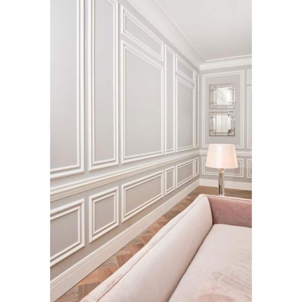 ORAC DECOR 9-7/8 in. x 7-1/2 in. x 78-3/4 in. Primed White Plain Polyurethane Crown Moulding (6-Pack)