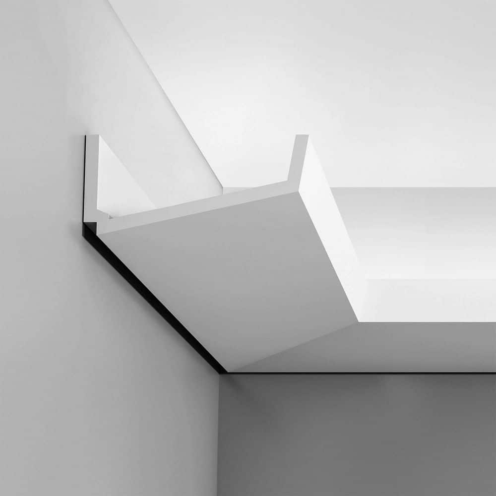 ORAC DECOR 6-3/4 in. x 3 in. x 78-3/4 in. Primed White Plain Polyurethane Crown Moulding (8-Pack)