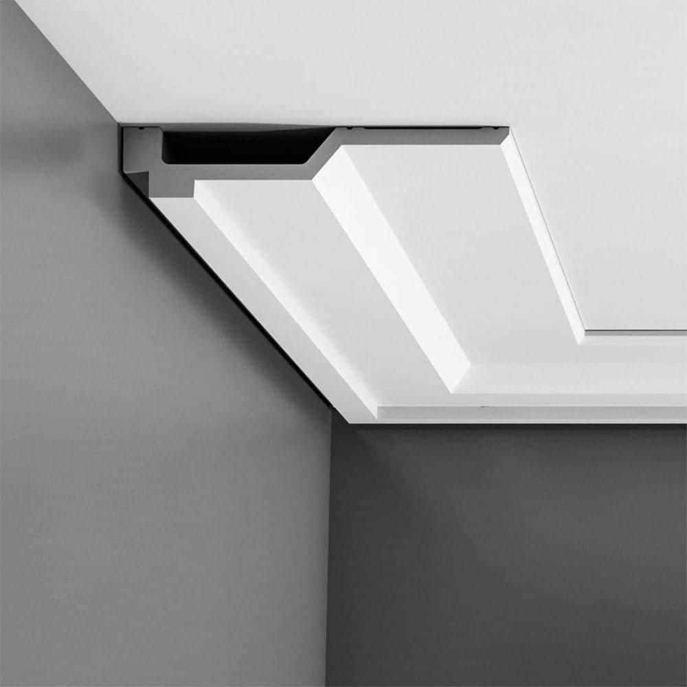 ORAC DECOR 8-1/2 in. x 1-5/8 in. x 78-3/4 in. Primed White Plain Polyurethane Crown Moulding (9-Pack)