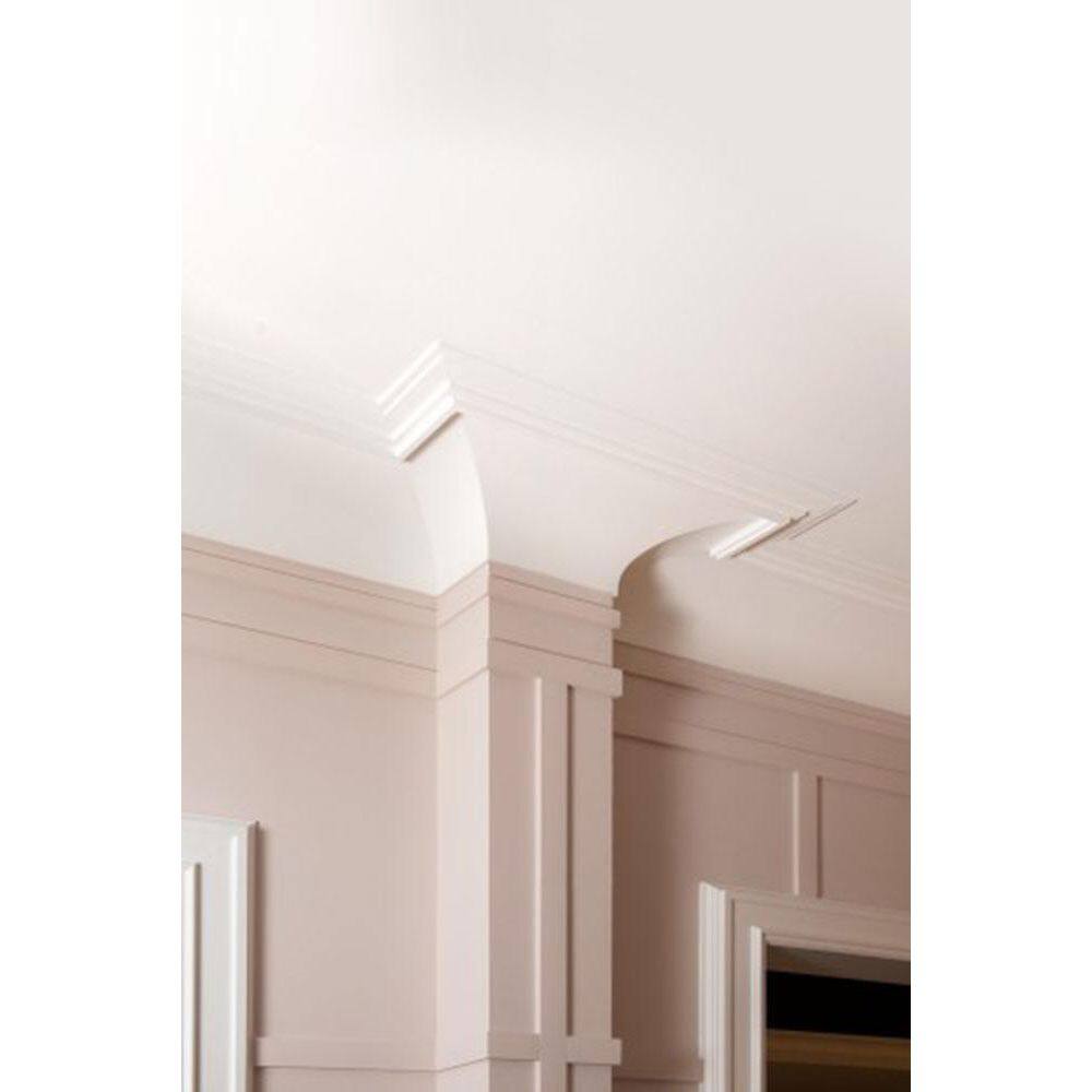 ORAC DECOR 8-1/2 in. x 1-5/8 in. x 78-3/4 in. Primed White Plain Polyurethane Crown Moulding (9-Pack)