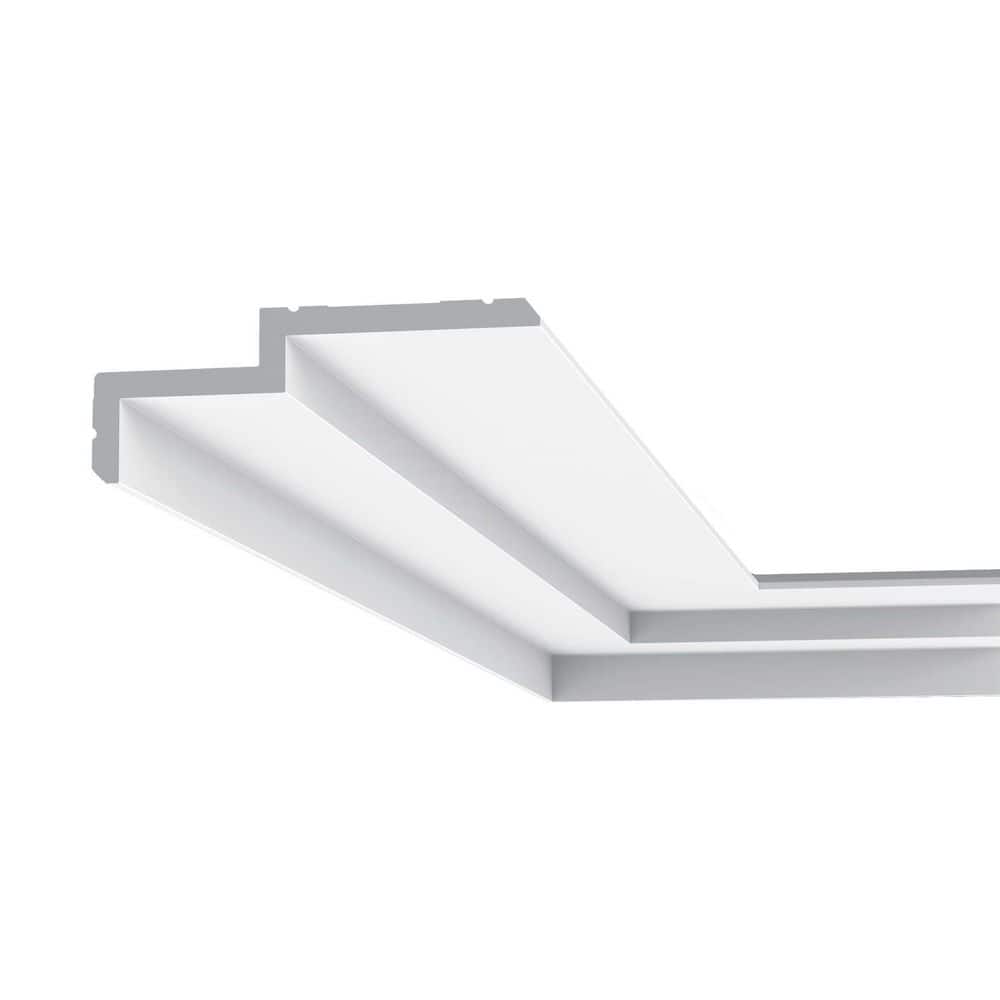 ORAC DECOR 6-1/4 in. x 2-3/8 in. x 78-3/4 in. Primed White Plain Polyurethane Crown Moulding (10-Pack)