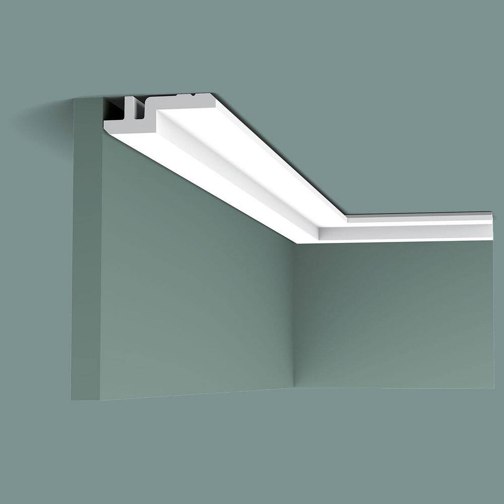 ORAC DECOR 1-1/4 in. x 3-3/4 in. x 78-3/4 in. Primed White Plain Polyurethane Crown Moulding