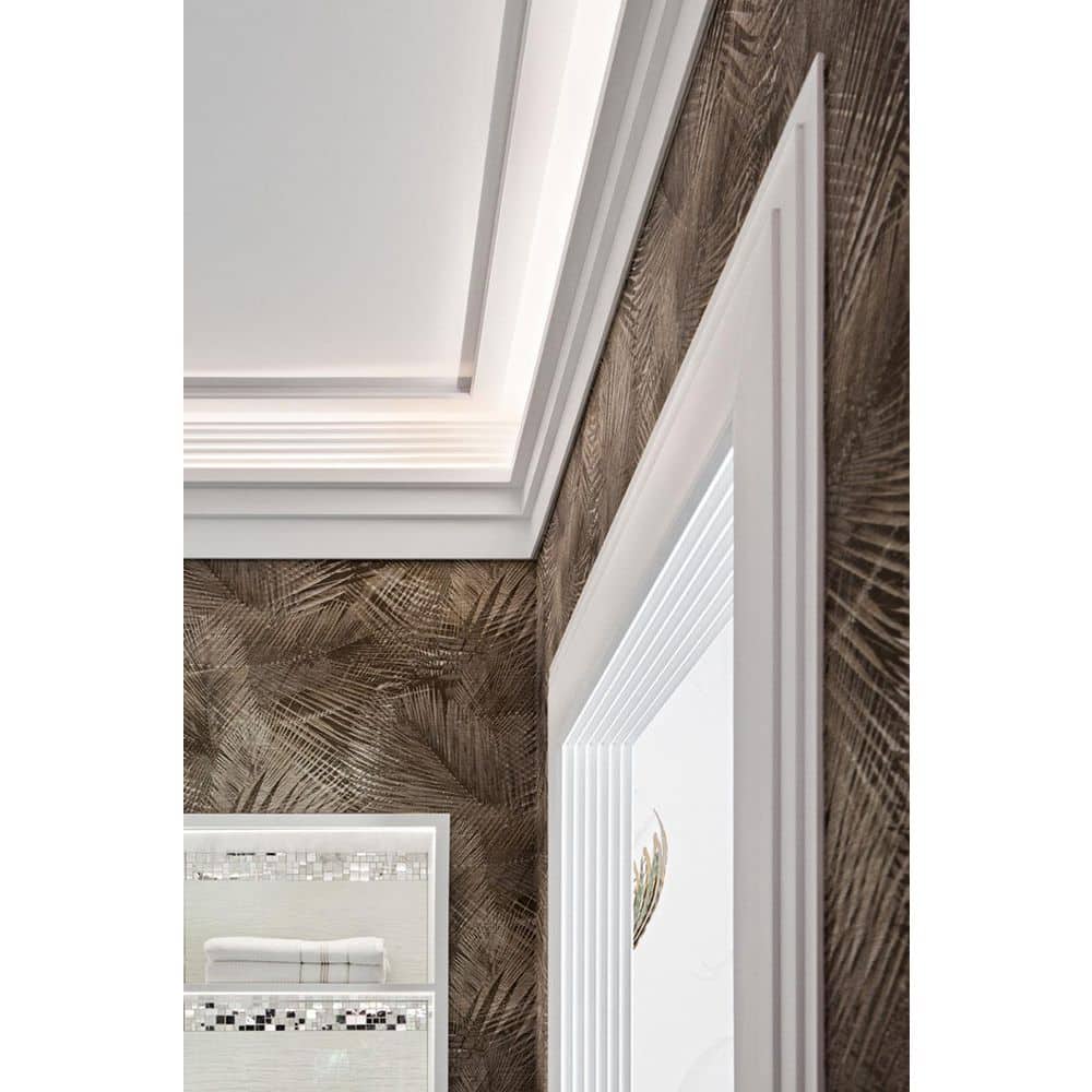 ORAC DECOR 2 in. x 7-1/4 in. x 78-3/4 in. Primed White Plain Polyurethane Crown Moulding