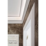 ORAC DECOR 2 in. x 7-1/4 in. x 78-3/4 in. Primed White Plain Polyurethane Crown Moulding