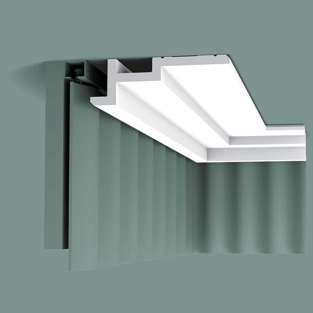 ORAC DECOR 2 in. x 7-1/4 in. x 78-3/4 in. Primed White Plain Polyurethane Crown Moulding