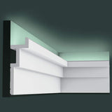 ORAC DECOR 2 in. x 7-1/4 in. x 78-3/4 in. Primed White Plain Polyurethane Crown Moulding